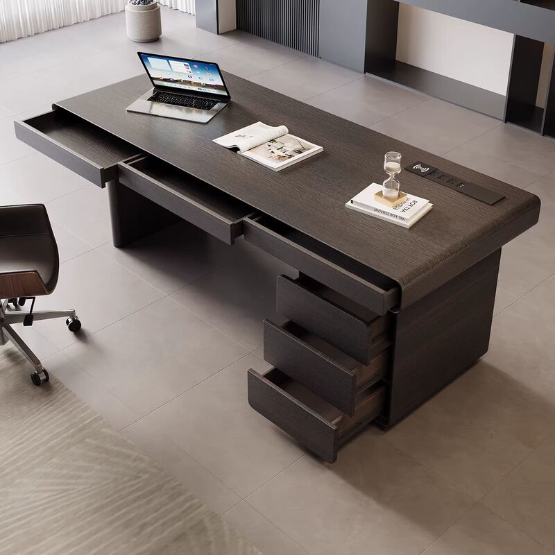 Italian Minimalist Style Desk, Home Study Desk, Light Luxury Modern Solid Wood Computer Desk, High-End Executive Desk Italian Minimalist Style Desk, Home Study Desk, Light Luxury Modern Solid Wood Computer Desk, High-End Executive Desk
