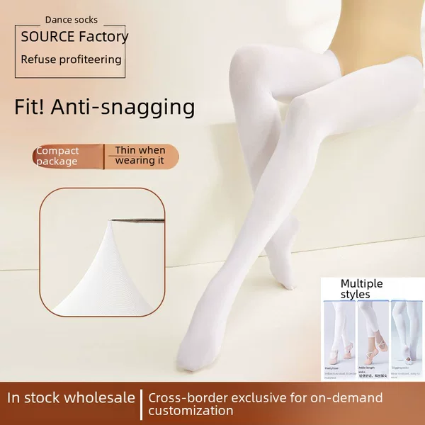 Spring New Girls Dance Socks 90D Velvet Tight Ballet Pantyhose High Elastic Dance Tights Plus Size