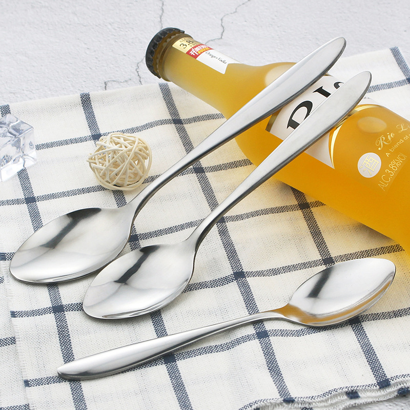 Stainless Steel Pointed Coffee Spoon Thickened Smooth Handle_voghion.com