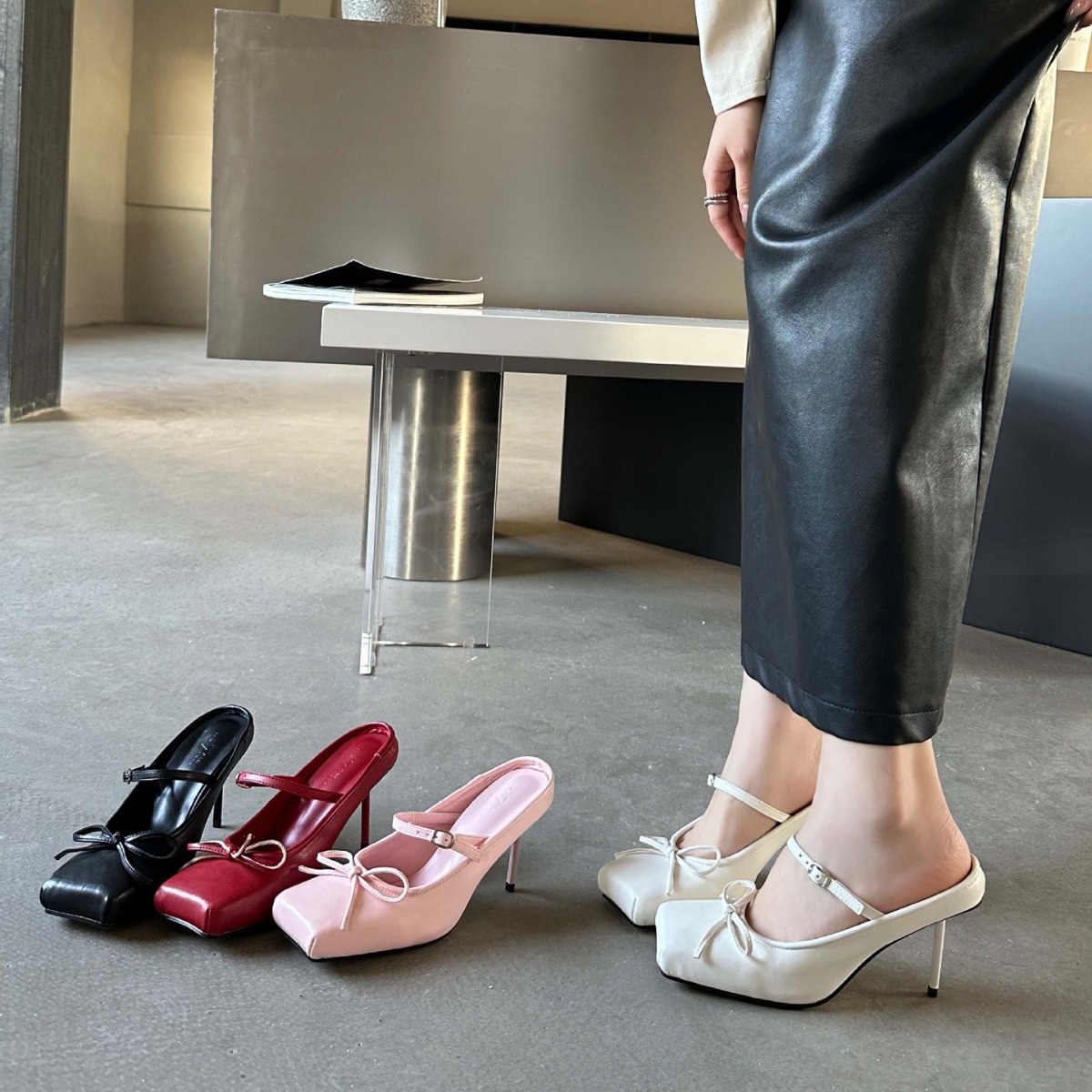 Décolleté stiletto con punta quadrata da donna primavera estate_voghion.com