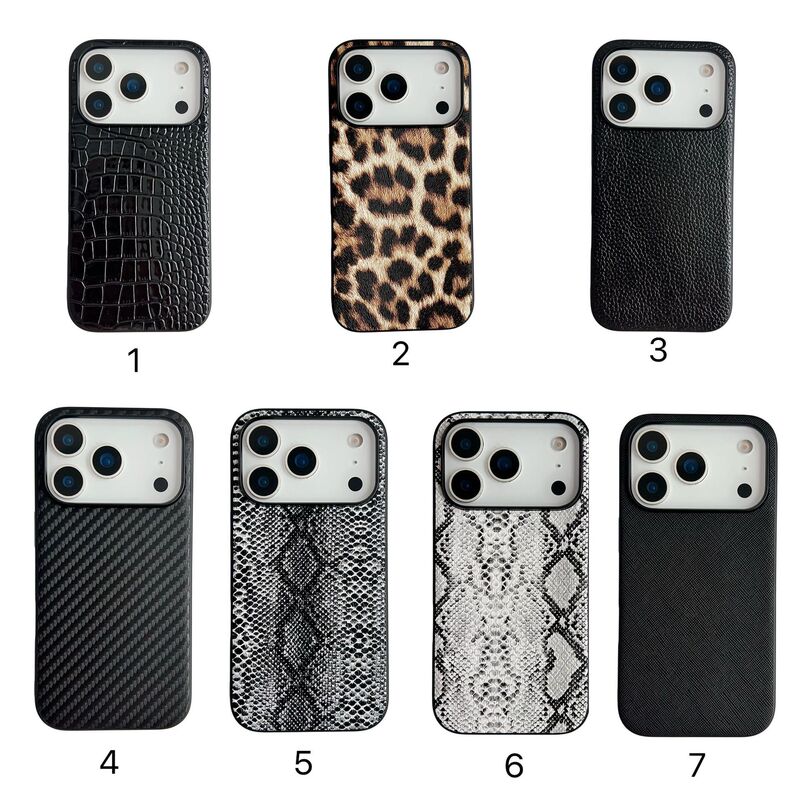 Fashionable Leopard Print iPhone 17 Pro Max Leather Texture Phone Case, Snake Print Suitable for Apple 16 Pro Matte Two-In-One Fashionable Leopard Print iPhone 17 Pro Max Leather Texture Phone Case, Snake Print Suitable for Apple 16 Pro Matte Two-In-One