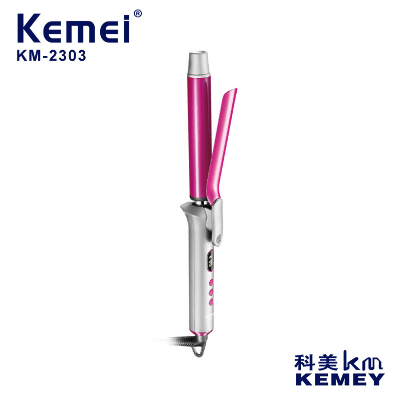 Plancha de Pelo Kemei con Pantalla Digital Inteligente, Placa Ajustable de Iones Negativos para el Cuidado del Cabello, Venta al por Mayor Transfronteriza KM-2303