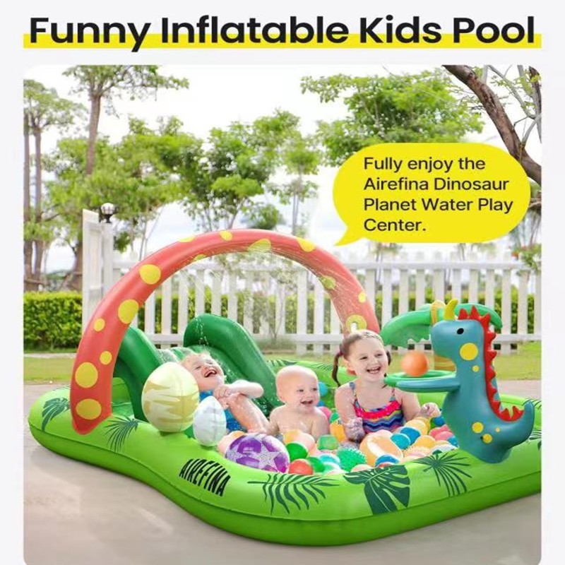 New Inflatable Baby Ocean Ball Pool Dinosaur Planet Slide Arch Sprinkler Pool Household Children's Swimming Paddling Pool