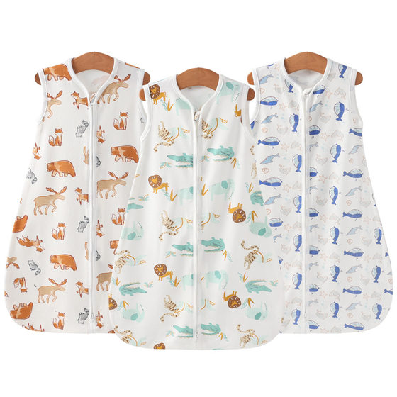 Foreign Trade European and American Baby Summer Vest Sleeping Bag Baby Air-Conditioned Room Kick-proof Children's Sleepwear 8904
