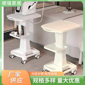 美容仪底座双层置物架美容院手推车小气泡美甲牙科理疗移动工具车