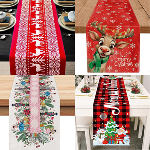 SOURCE Factory Amazon cross-border Christmas table runner European and American holiday home party table decoration tablecloth