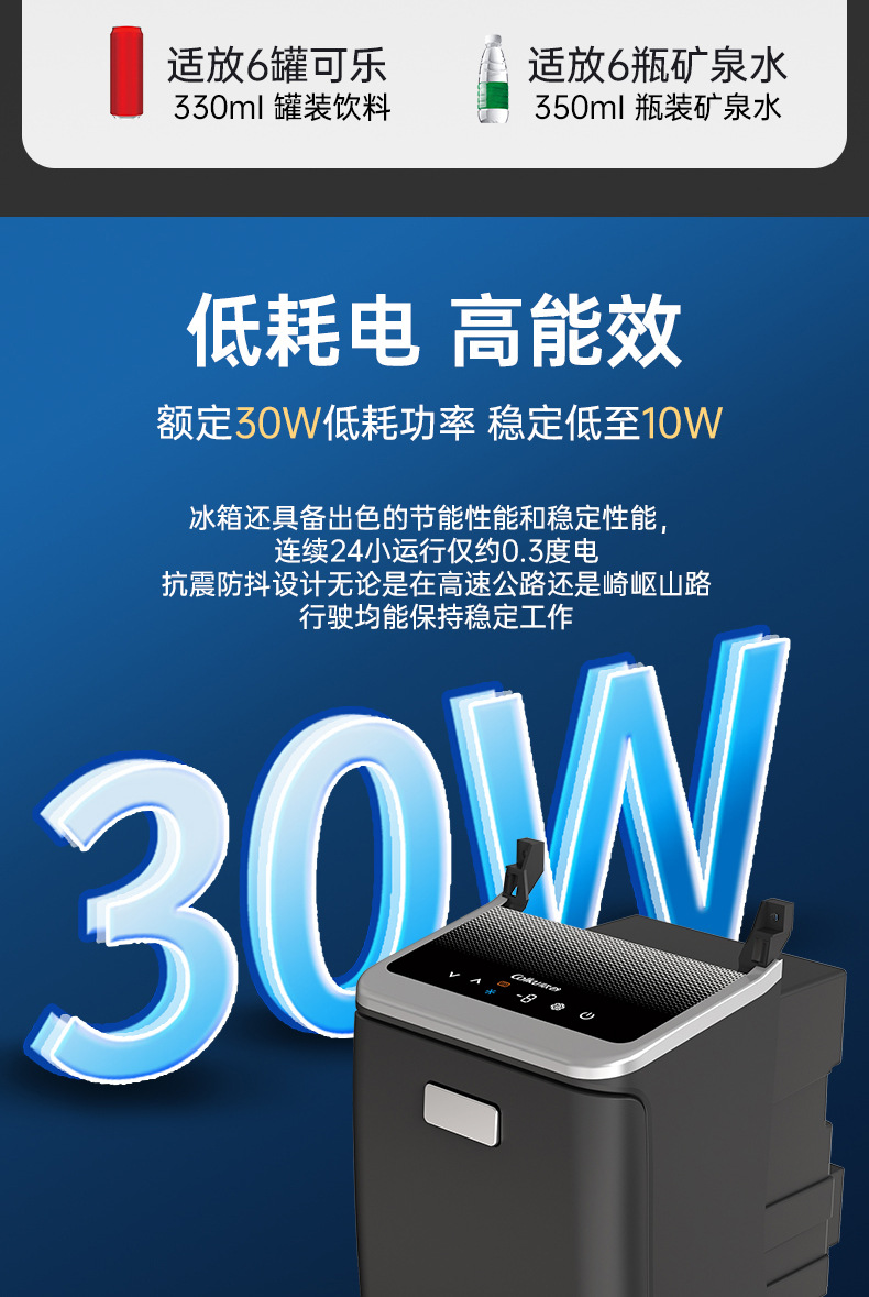 Suitable for 24 Ideal L7 Car Refrigerator 5L Capacity Armrest Box Non-destructive Modification Cold and Warm Dual Car Refrigerator