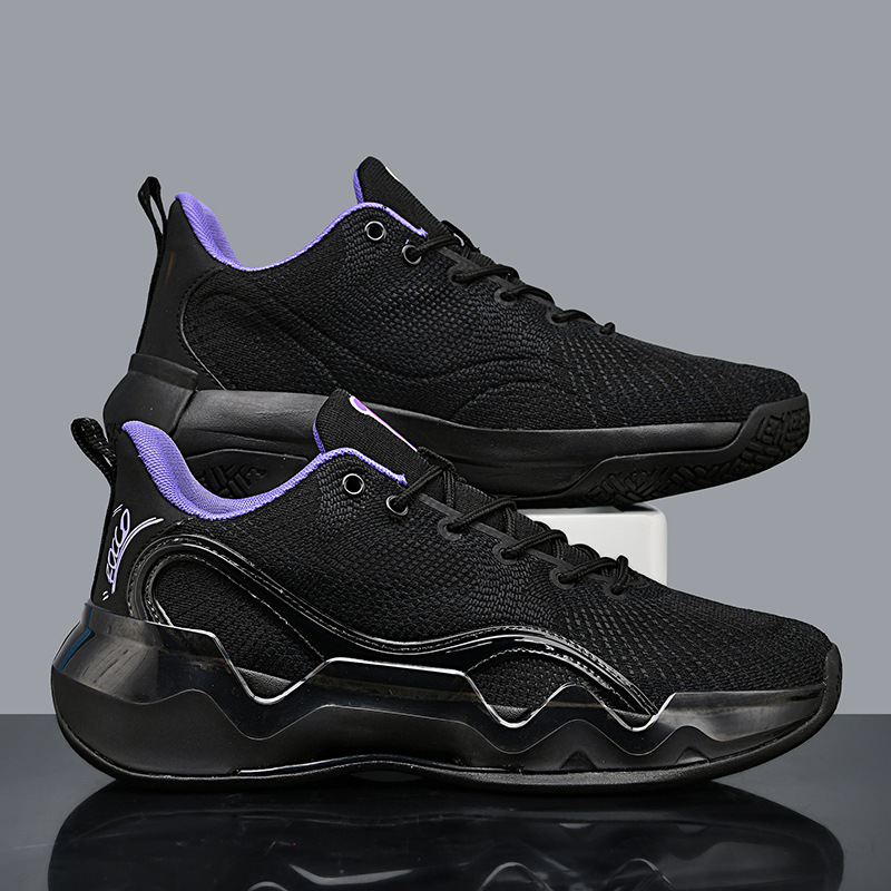 Shuihua 7ma generación malla transpirable antideslizante escotado zapatos de baloncesto de combate real hombres y mujeres amortiguadores y resistentes al desgaste pareja zapatos deportivos casuales
