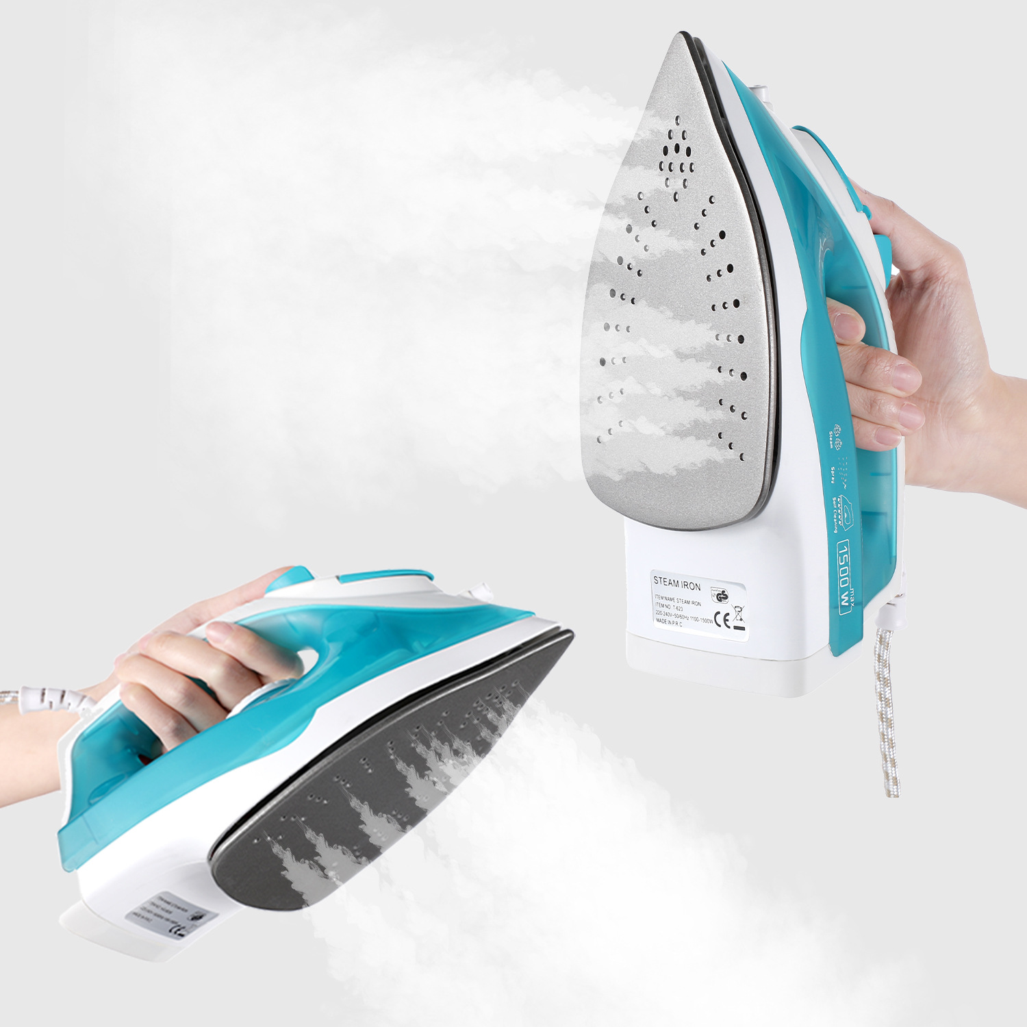 Ev Tipi El Tipi Buhar Elektrikli Ütü Giysi Kuru Islak Çift Kullanımlı Elektrikli Ütü Makinesi Sprey Nemlendirici Su Ütüsü