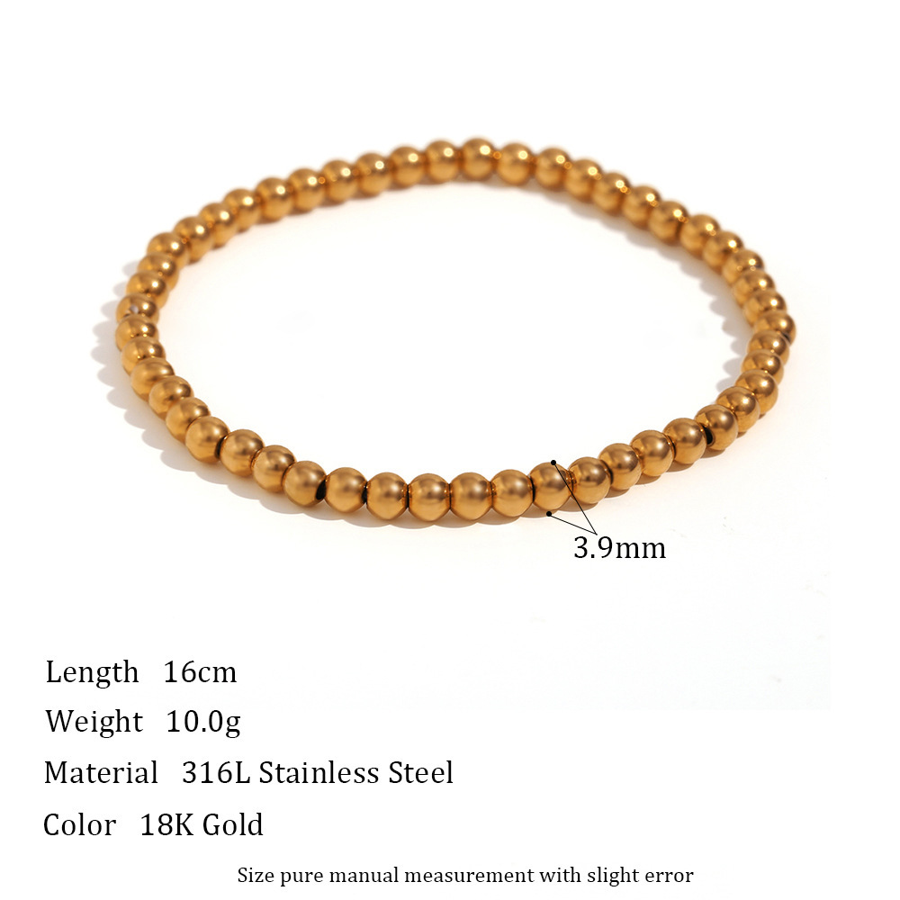 27g Weight Bracelets Classification 316L Stainless Steel Chain Material 1 Piece Quantity Anniversary, Party, Street Occasion 316L Stainless Steel Material Geometric Pattern Women's Gender Lady Style Waterproof Non Tarnish, Surgical Steel, Beaded, Plating Craft 316L Stainless Steel Geometric Waterproof Non Tarnish Surgical Steel Lady Bracelets For Women's 1