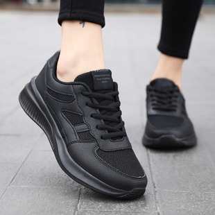 2025 spring women's shoes black work shoes mesh breathable casual sneaker light soft bottom running shoes all-match