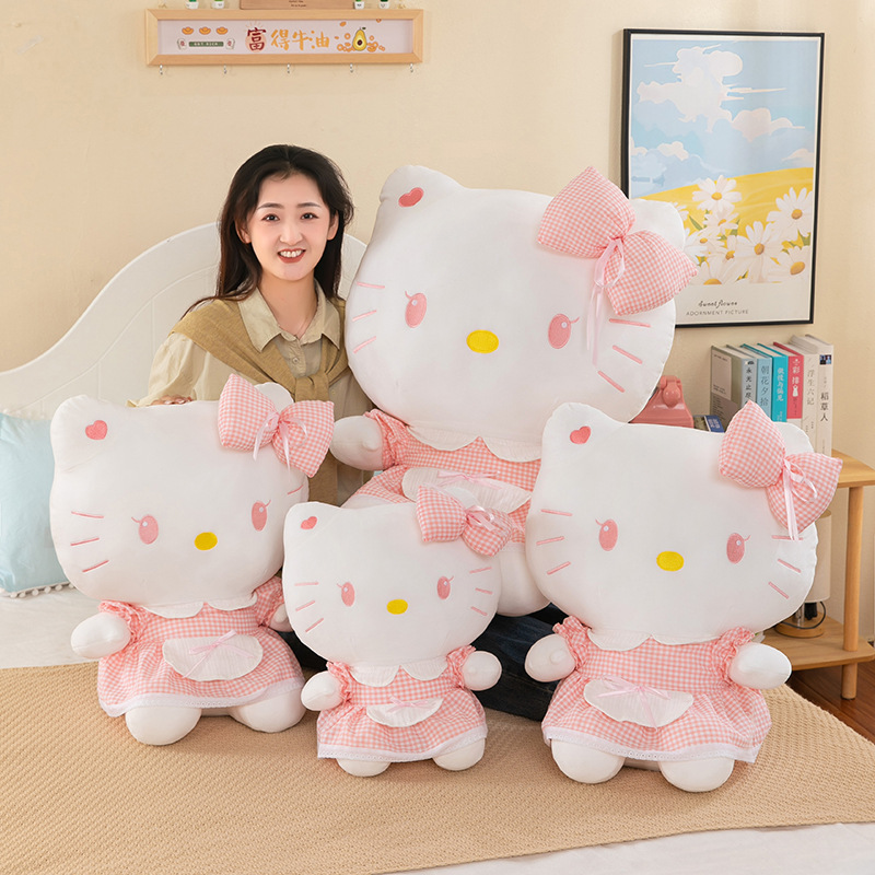 新品kt猫ピンク系ぬいぐるみケイティ猫ぬいぐるみ猫サイズ抱き枕祝日プレゼント卸|undefined