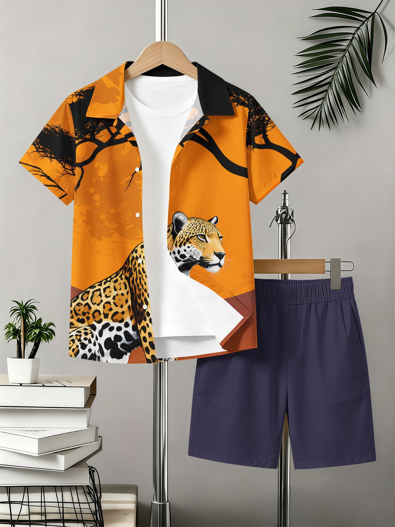 Boys Shirt And Shorts Set With 3d Pattern For Summer Style_voghion.com