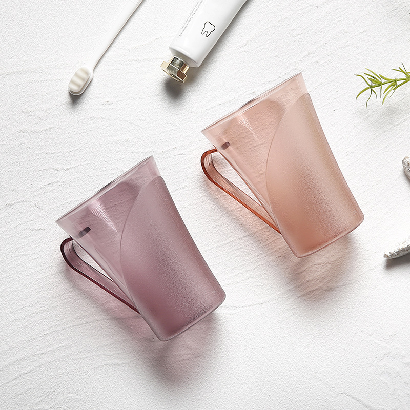 Mixed-color Transparent Mouthwash Cup, Creative Cute, Suitable For Couples, Student Dormitories, And Home Use, Simple_voghion.com