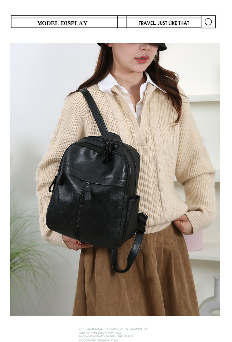 Koreanischer Doppelschultergurt Rucksack für Damen 2025 Neue Herbst- und Winterkollektion große Kapazität trendige Pendel- und Straßenrucksack modisch