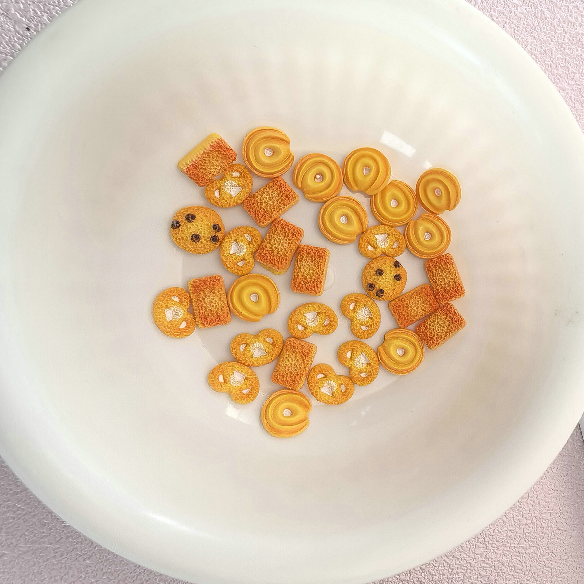 仿真食玩曲奇饼干美甲饰品批发混款夜光diy学生发夹饰品配件美