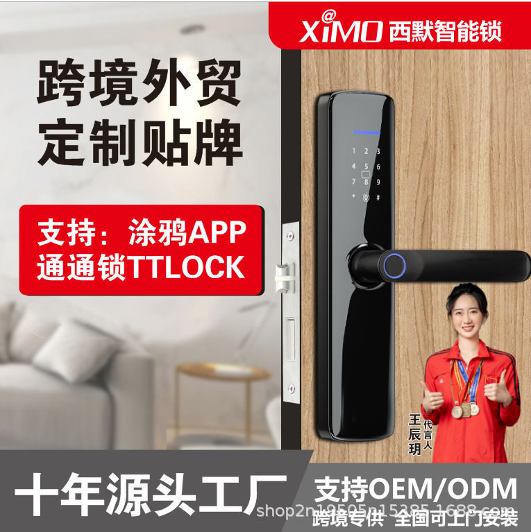 涂鸦锁通通锁蓝牙公寓指纹锁手机app远程TTLOCK卧室木门远程控制