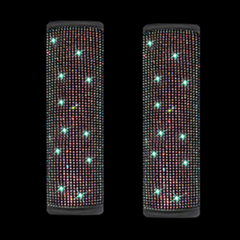 Cross-Border Foreign Trade Goddess Dazzling Diamond-Studded Rhinestone Full Diamond Car Seat Belt Shoulder Pad Glitter Stickers