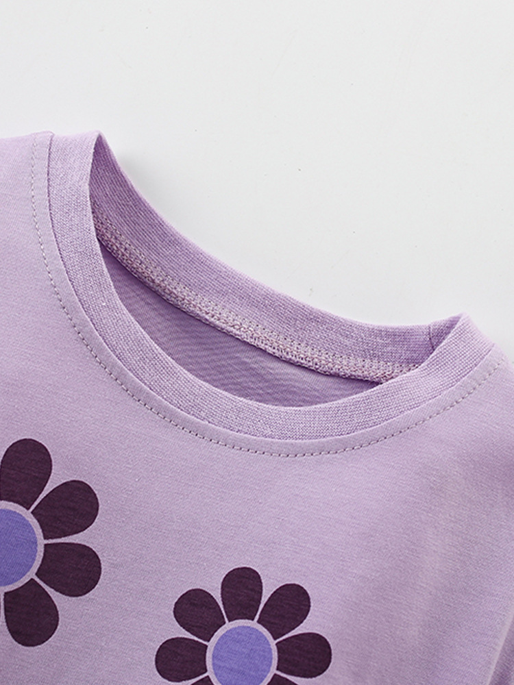 Malwee niñas de cuello redondo de verano nueva ropa infantil europea y americana camiseta para niños de manga corta casual chaqueta infantil
