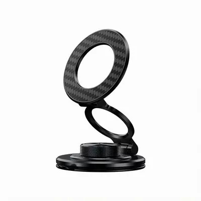 Adhesive Center Console Mount, Car phone holder - cnc-premium-all-metal-black