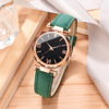 Fashionable trend starry sky, watch for leisure, bracelet, set, Korean style, simple and elegant design