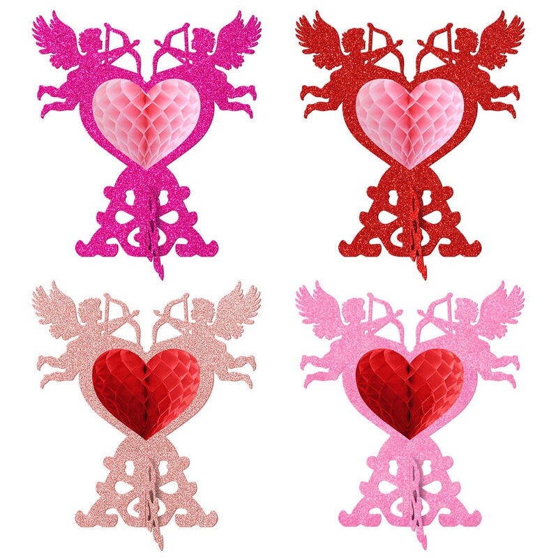 New Valentine's Day Decorative Honeycomb Ornaments Cupid Honeycomb Wedding Table Valentine's Day Party Three-Dimensional Ornaments New Valentine's Day Decorative Honeycomb Ornaments Cupid Honeycomb Wedding Table Valentine's Day Party Three-Dimensional Ornaments