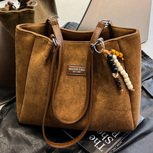 大容量通勤豹纹包包女2025新款休闲复古单肩包大学生上课托特包潮