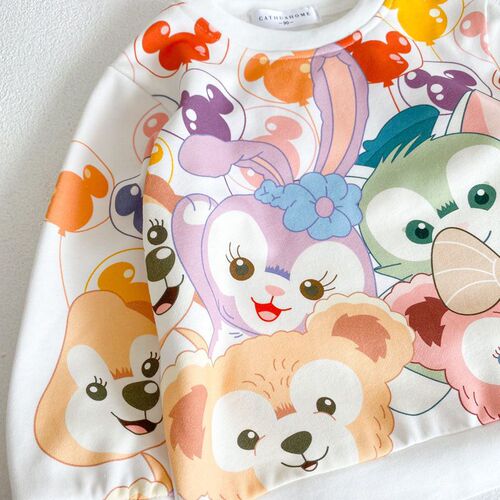 Spring and autumn girls 'children's clothing cute print star dress dew all-matching small and medium-sized girls baby long-sleeved sweater trend