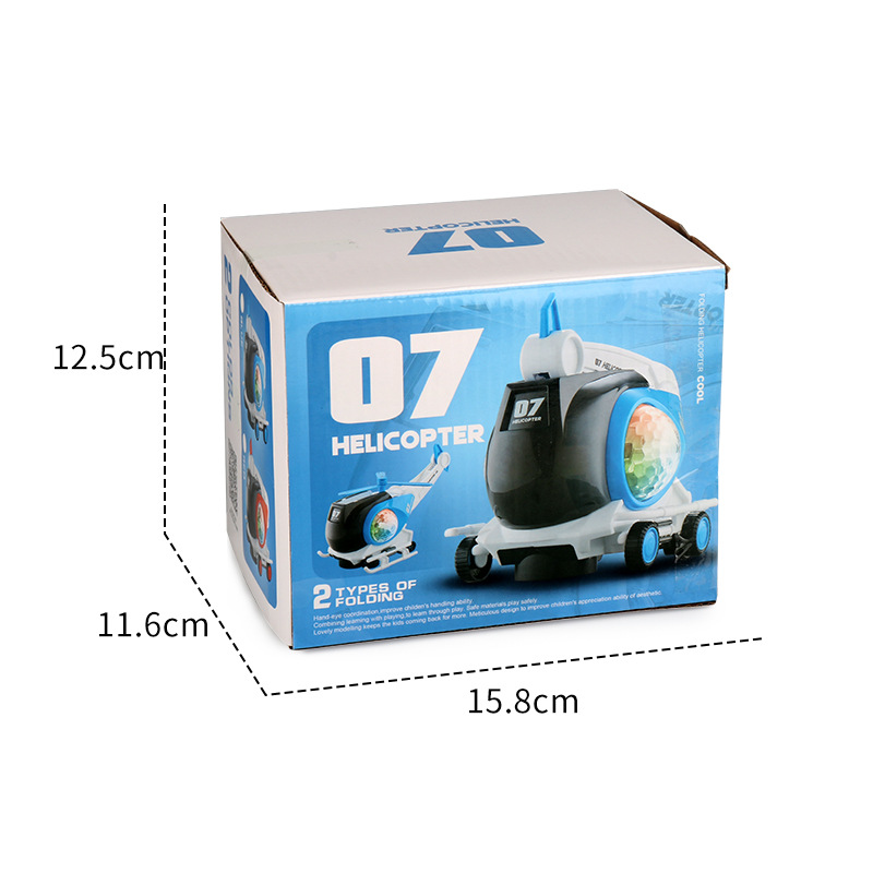Transfronterizo nuevo helicóptero universal eléctrico con luz de música hélice helicóptero giratorio puesto de juguete
