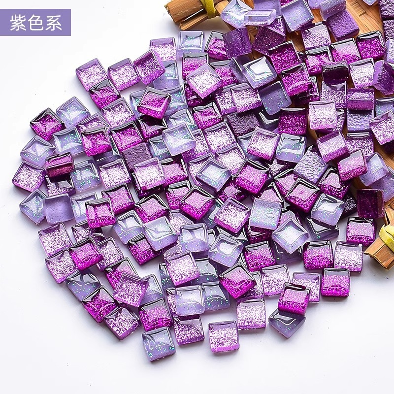 200克diy多元闪粉马赛克集合水晶自由石玻璃儿童手工材料颗粒|undefined