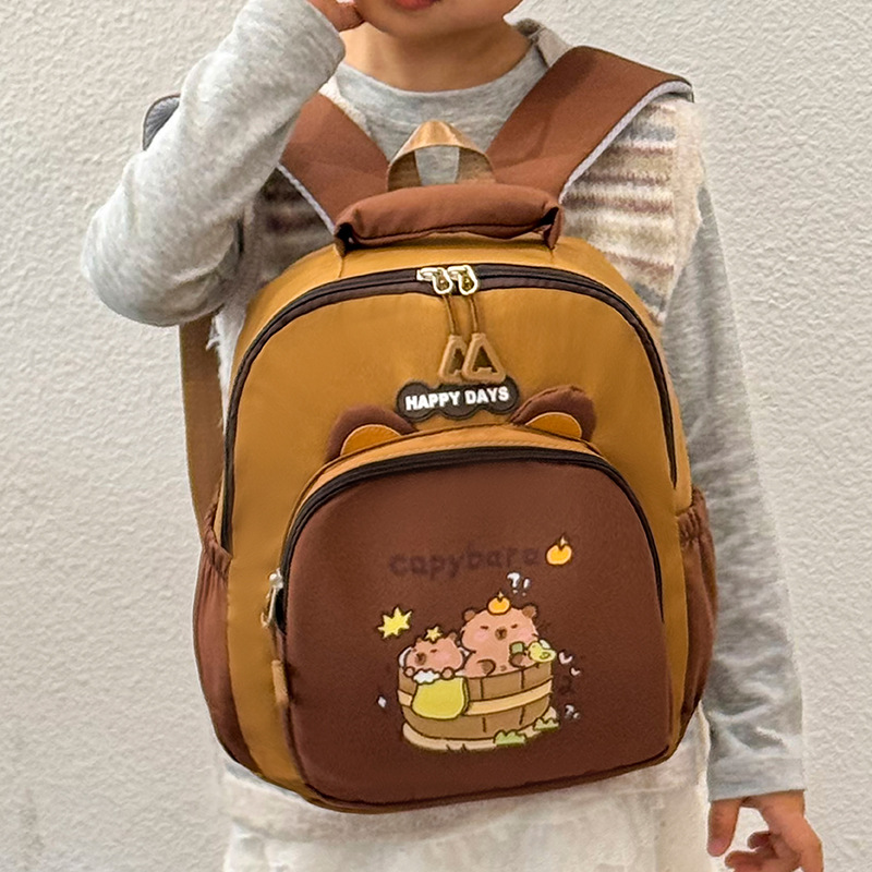Bolso para niños de jardín de infantes Dibujos animados lindo moda estudiante mochila escolar niña estilo occidental mochila de reducción de peso de color de contraste