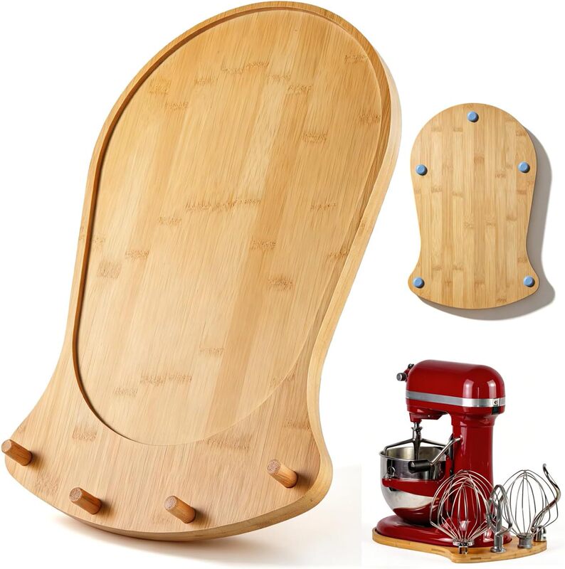 Wooden Coffee Machine Base with Wheels, Solid Wood Base for Small Kitchen Appliances, Kitchen Grinder Tray