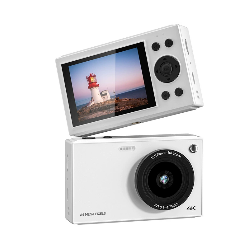 64-мегапиксельная CCD камера 4K видео HD, карточная камера, 16× зум, 20+ фильтров, 2.8 дюйма