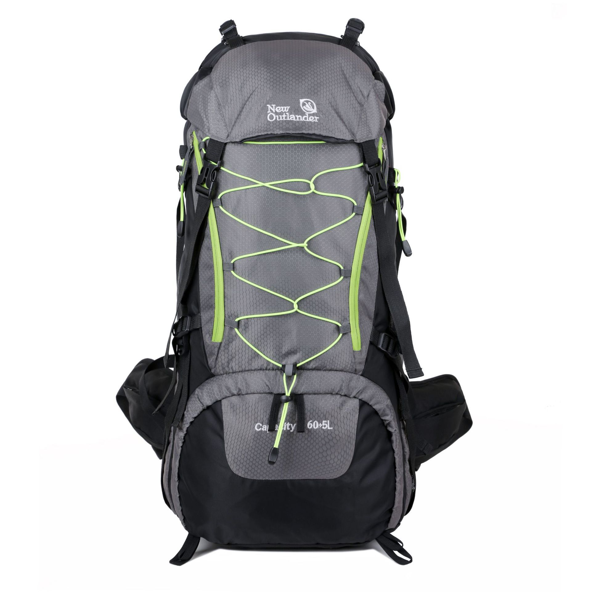 Transfronterizos nueva mochila al aire libre 60L gran capacidad de nylon viaje camping caminata mochila de montaña