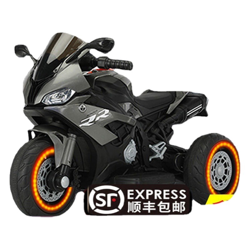 La motocicleta eléctrica para niños de 2 a 5 años de edad, los niños y las niñas pueden sentarse Carro de bebé de juguete de control remoto recargable puede sentarse para adultos