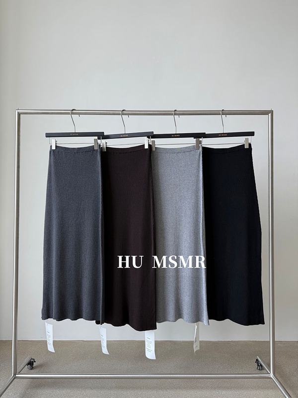 广州十三行HUMSMR秋款上新简约百搭休闲针织半身裙H808|undefined