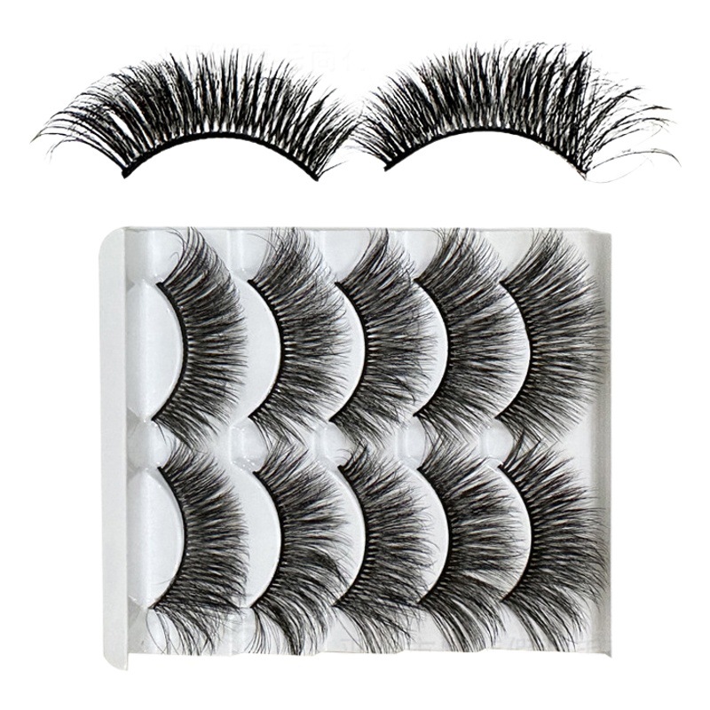 DINGSEN pestañas postizas de fábrica al por mayor 3D pestañas tridimensionales 5 pares Paquete de pestañas tres más de D-46 estilos