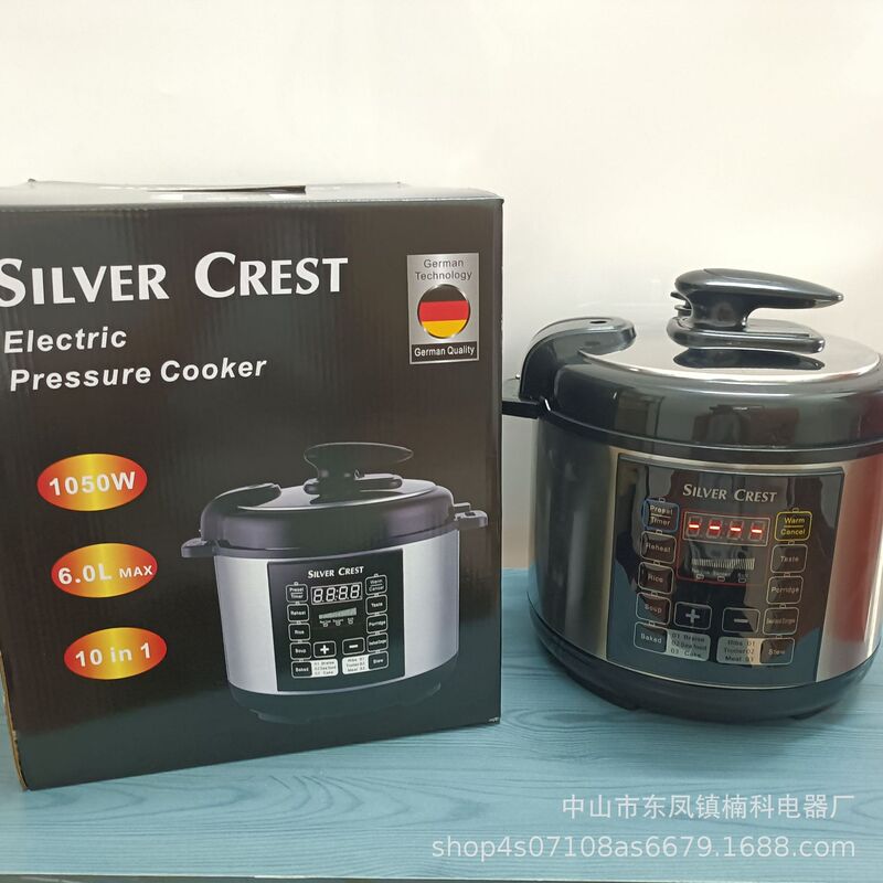 Silver Crest- Pressure Cooker 6L Multifunctional Intelligent Large Capacity English Electric Pressure Cooker