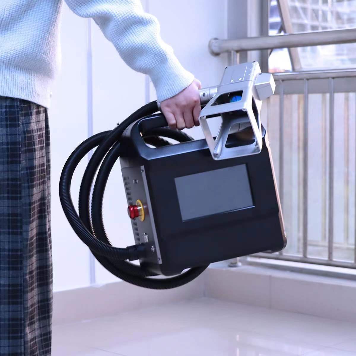 Batería de litio de mano máquina de marcado láser tractor accesorios cilindro bloque culata motor ACCESORIOS caja de cambios código QR