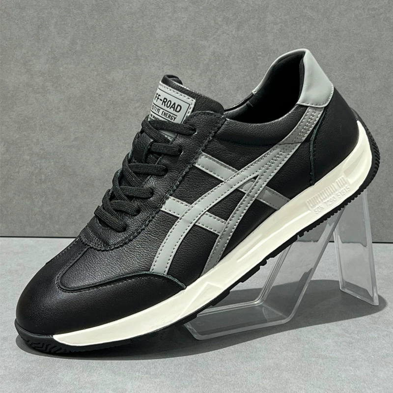 Агамская обувь мужская обувь весна и осень новая кожа дышащая мягкая подошва повседневная обувь тренд модная черная спортивная обувь