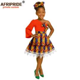 热销非洲印花蜡染全棉女童裙子+发带AFRIPRIDE  2645001