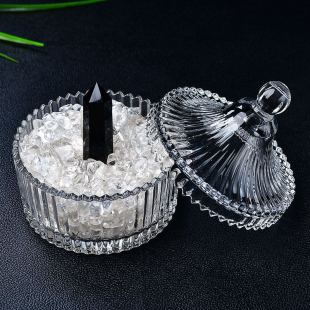 Yellow Crystal Utensil Bracelet Demagnetization Ornaments Purple Bowl Magnet Gravel Container Natural White Powder Jewelry Storage Box