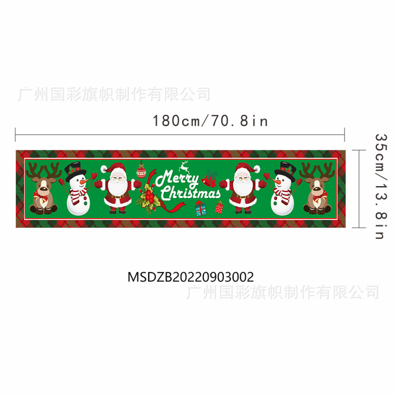 メーカー供給新しいクリスマステーブルフラグパーティー雰囲気会場レイアウト180*35センチメートルクリスマステーブルフラグ|undefined