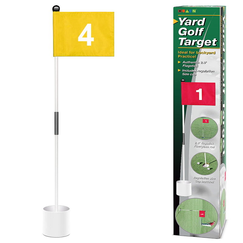 Golf asta taza titular suministros de Golf 4 pulgadas agujero taza rojo/azul/blanco bandera 87cm cubierta de asta