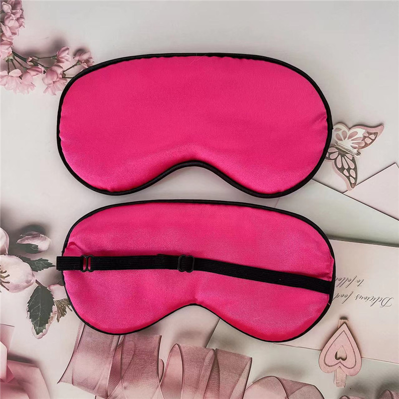 Máscara de ojo de seda artificial para niños Máscara de ojo de seda de mora artificial de doble cara Entrenamiento de sombreado de sueño Fábrica en stock al por mayor