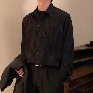 2024 Letter Long-sleeved Shirt Japanese Style Hong Kong Style Ins Loose Shirt Boys Summer Trendy All-match Casual Jacket