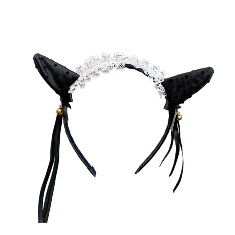 Fashion Lace Pointed Ears Long Ribbon Bowknot Headband display picture 7