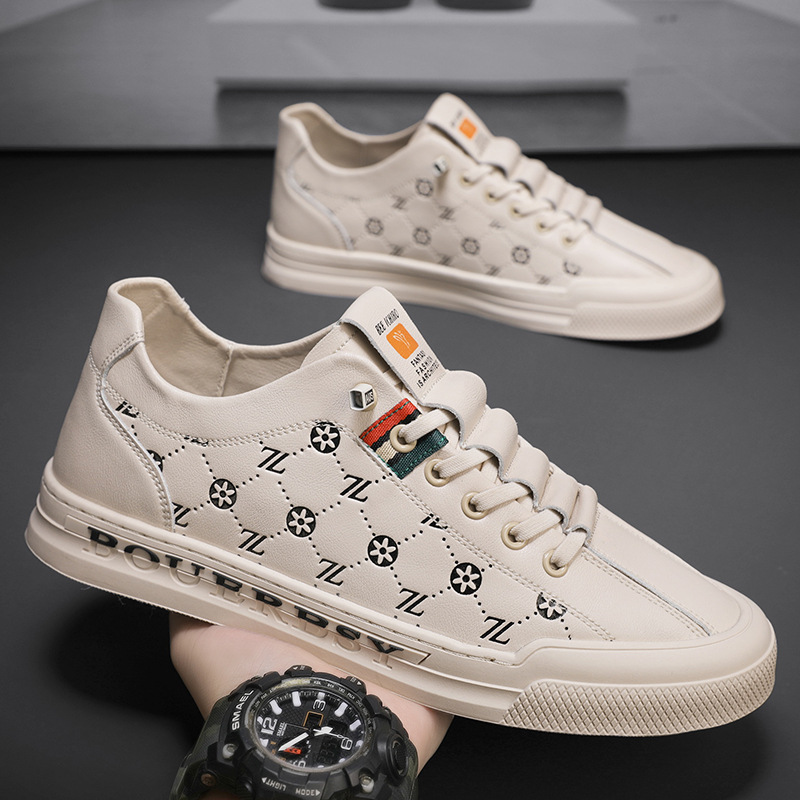 European men's shoes, spring and summer suits, sneakers, trendy shoes, versatile, light luxury, genuine leather casual slip-on shoes, lazy shoes