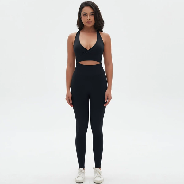 Bra, black trousers