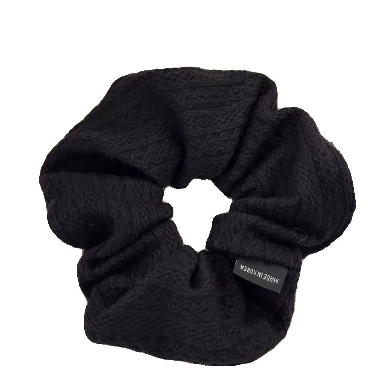 Otoño e invierno leche color café tela patrón retro intestino grueso anillo para el cabello mujer alta cola de caballo flor cuerda para el cabello funda de cuero cuerda para el cabello accesorios para el cabello